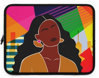 Melanin Goddess Laptop Sleeve: Black Girl Art, Water-Resistant Case