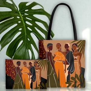 Lot de pochettes de maquillage, sac fourre-tout afro-américain, fourre-tout pour femme noire, sac fourre-tout fille noire, pochette de voyage