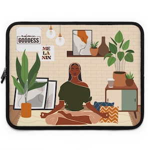 Melanin Goddess Laptop Sleeve,13 inch, 15 inch, 17 inch, African American Laptop Sleeve, Black Girl Laptop Sleeve, Melanin Sleeve