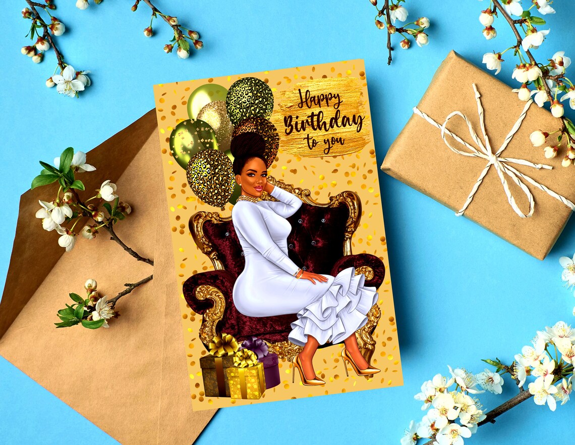 Black Greeting Cards African American Greeting Cards Etsy