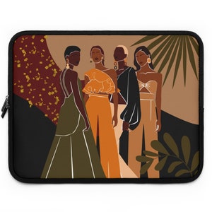 Black Divas Laptop Sleeve,13 inch, 15 inch, 17 inch, African American Laptop Sleeve, Black Girl Laptop Sleeve, Melanin Sleeve, 7 to 17 inch