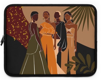 Black Divas ラップトップスリーブ：アフリカ系アメリカ人アート、耐水性
