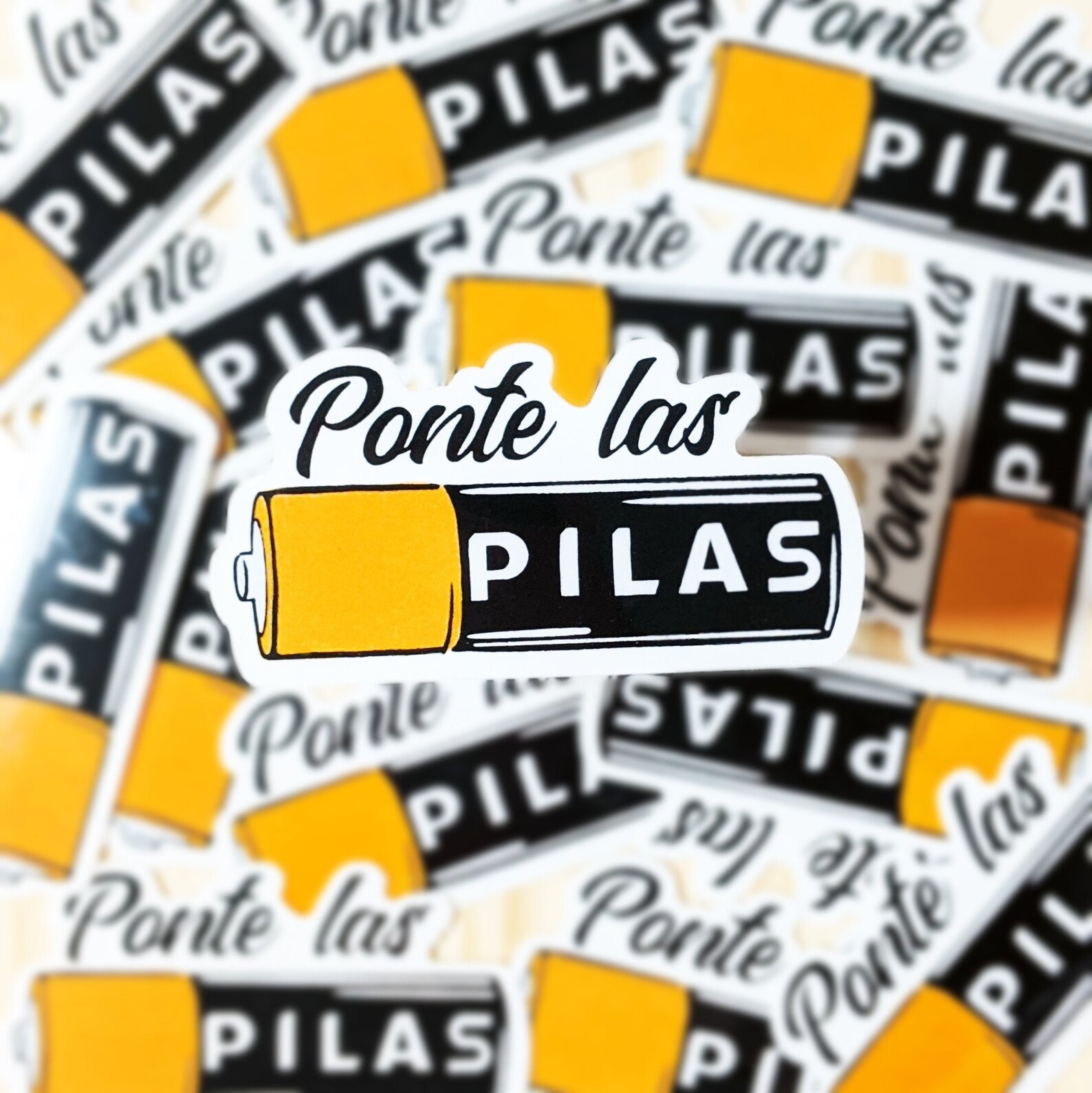 Ponte Las Pilas Sticker Spanish Sayings Motivational Water | Etsy