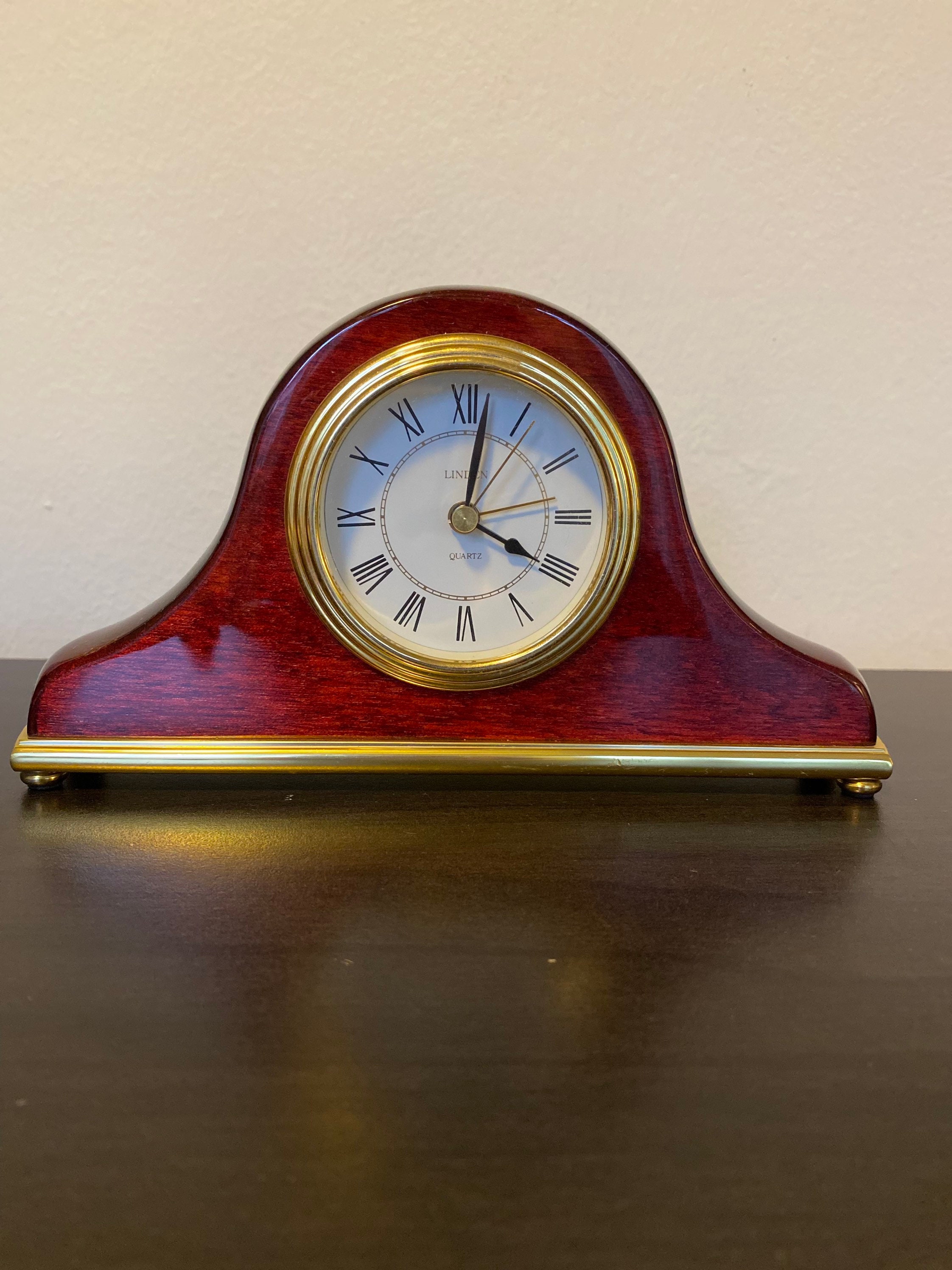 Vintage Linden Quartz Mantel Clock Etsy