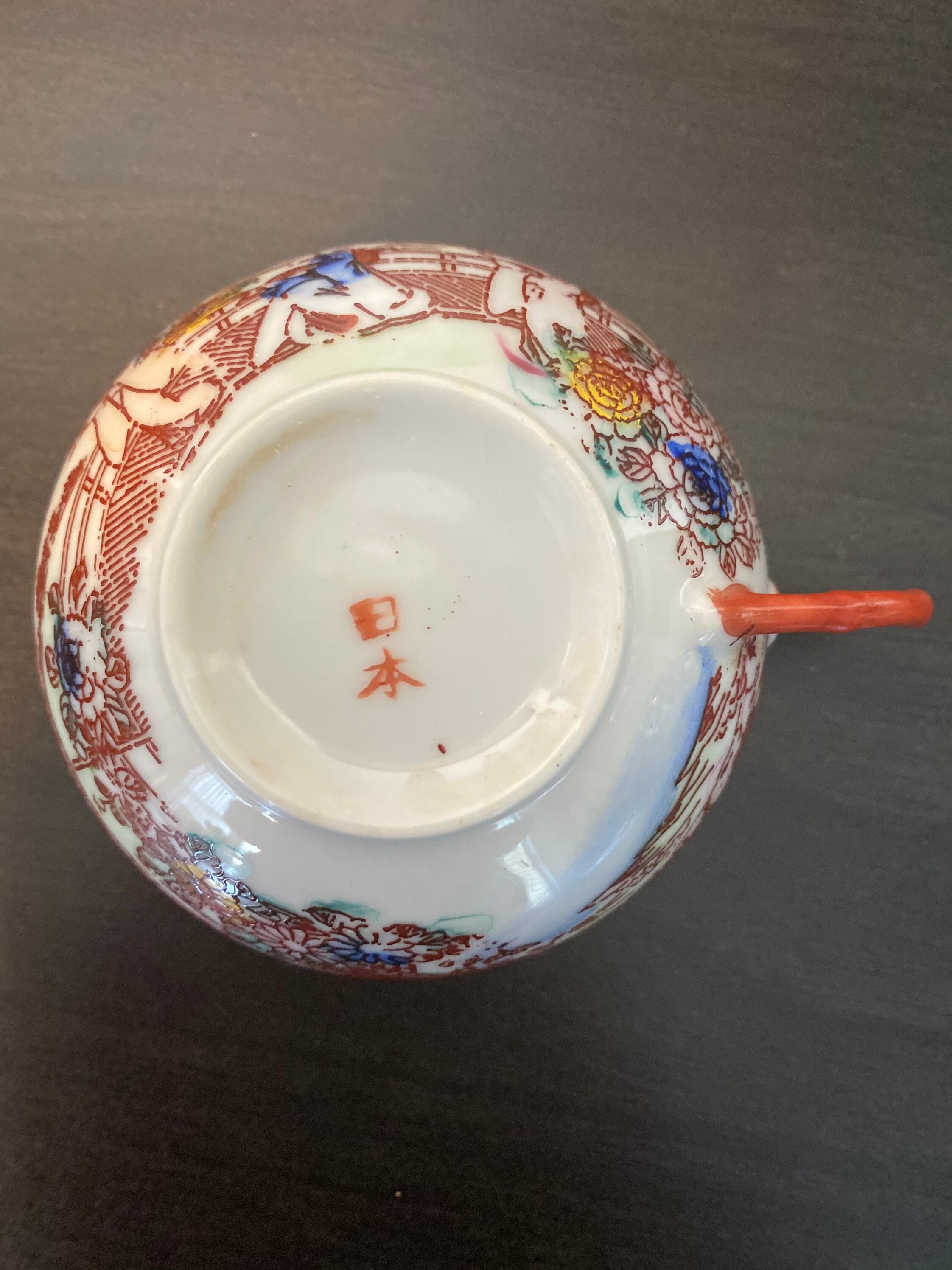 Antique Japanese Porcelain eggshell geisha teacup/saucer Etsy