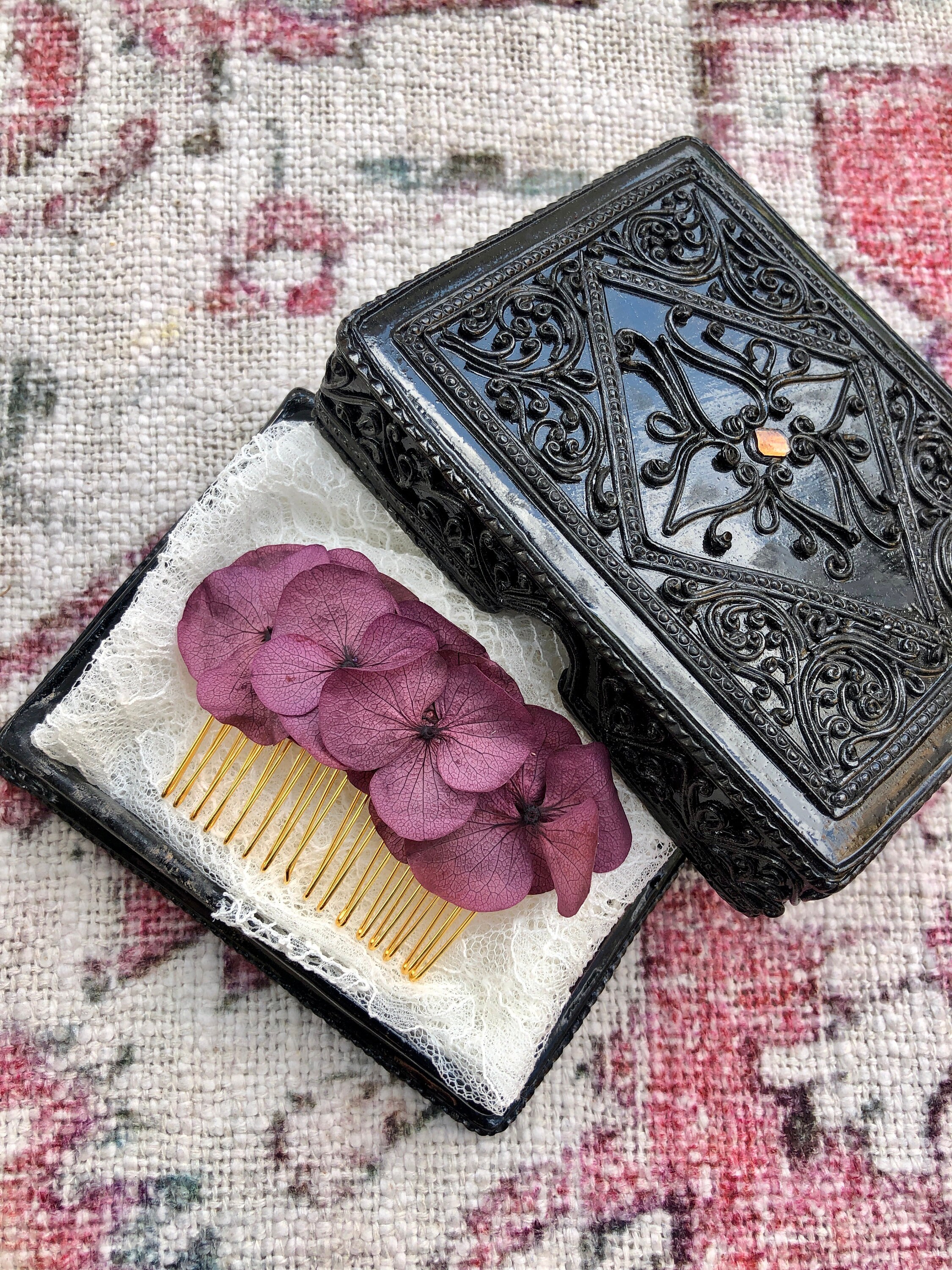 Peigne de Cheveux Hortensia Stabilisé