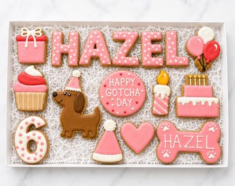 Say My Name! Deluxe Personalized Dog Birthday & Gotcha Day Treat Box
