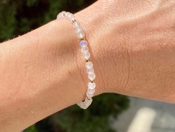 Buy Rainbow Moonstone Bracelet, Crescent Moon Bracelet, Half Moon Bracelet,  Star Bracelet, Artisan Bracelet, Statement Bracelet, Boho Bracelet Online  in India - Etsy