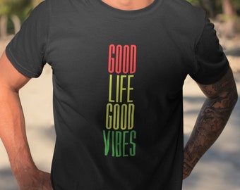 Reggae Vibes Graphic Tee: Rasta One Love Shirt