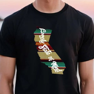 California Mexican Serape Shirt, Mexican Colors Tee, West Coast Shirt, Surf Tee, Socal State Tee, California Souvenir, Mexican Pride Shirt