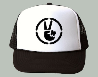 Peace Sign Wave Trucker Hat: Off Road 4WD