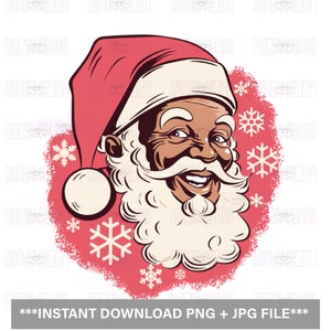 Weihnachtsmann Png, Weihnachtsweihnachts Png, schwarze Weihnachts Png, Weihnachtsmann Sublimationsentwurf, Melanin Weihnachtsmann, Schwarzes Weihnachtsbild