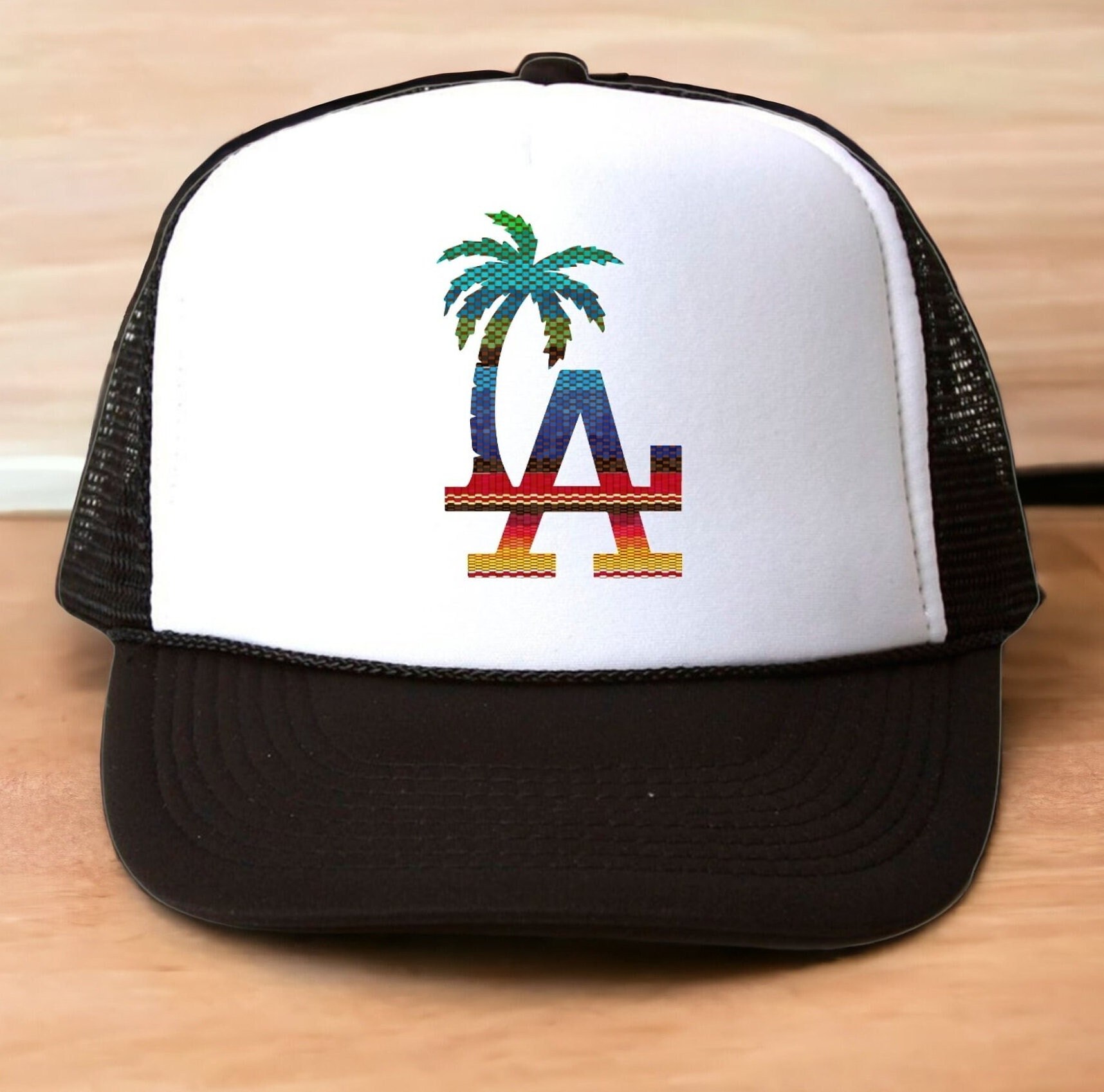 Custom Trucker Hats, LA Palm Trees