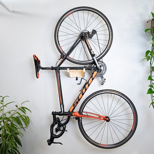 Vertical Bamboo Bike Mount | Bike Rack | Bike Storage | Bicycle Wall Mount | Bike Hanger