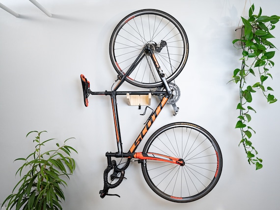 Vertical Bamboo Bike Mount Bike Rack Bike Storage Bicycle Wall Mount Bike  Hanger 