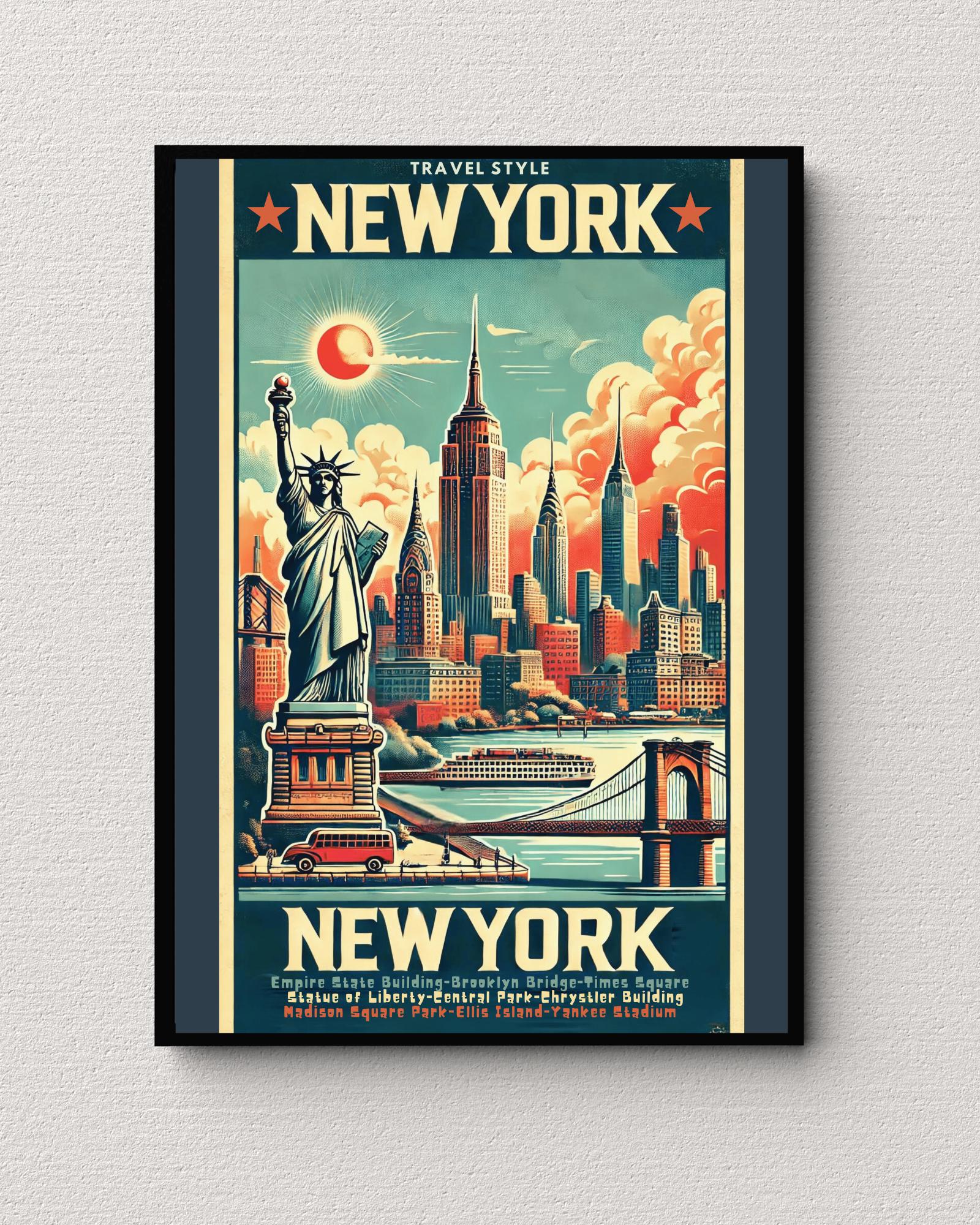 Vintage Travel Poster - New York