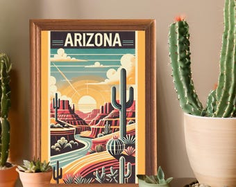 Vintage Travel Poster - Arizona - Digital Download
