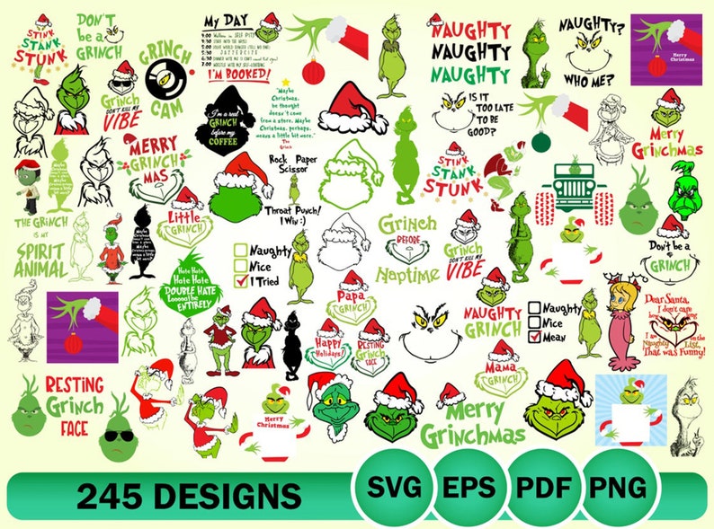 Download Grinch SVG Bundle Grinch Svg Weihnachten 2020 Svg | Etsy