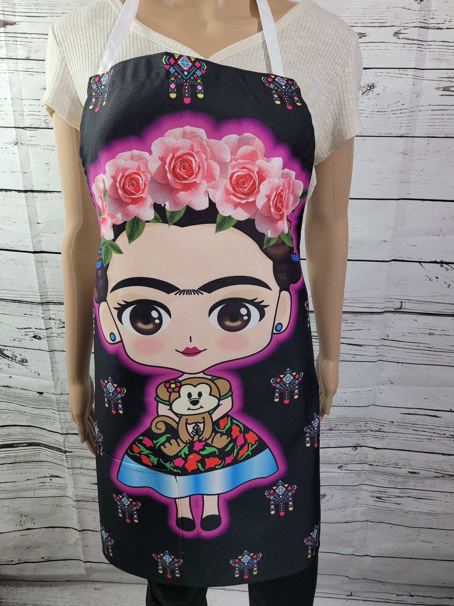Frida Kahlo Apron, Cooking Apron, Mandil Mexicano De Frida/ Frida Apron
