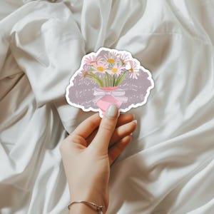 Sticker - Coquette Music Flowers - cadeau voor vriend - vinylstickers zonder luchtbellen
