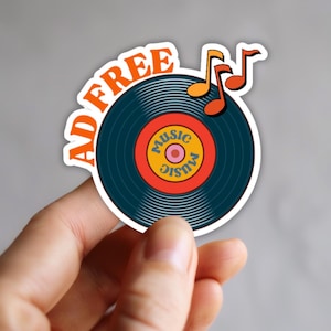 Adesivo - Disco de vinil retrô - Disco sem anúncios - Adesivos sem bolhas