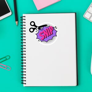 Sticker, comic style sewing scissors - Bubble-free stickers