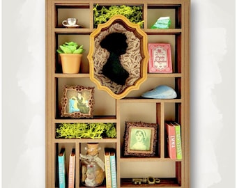Miniature Jane Austen Curio Library Bookshelf