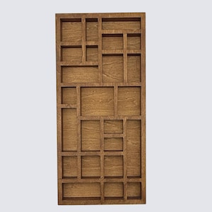 Printers Tray Curio Shelf for Crystals, Jewelry, Miniatures, and Trinket Collectors - 11.25” Bild 5