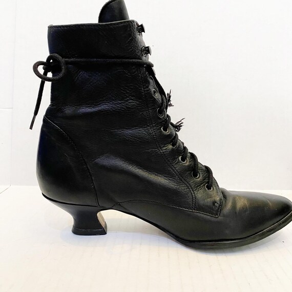 Capezio Vintage Annette Black Leather Boots Dance