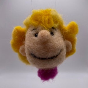 Needle felted wool Peanut Gang Gallery ornaments,Charlie Brown,Snoopy,Peppermint,Lucy,Patty,Linus,Woodstock,Sally,Pigpen,Marcie,Schroeder