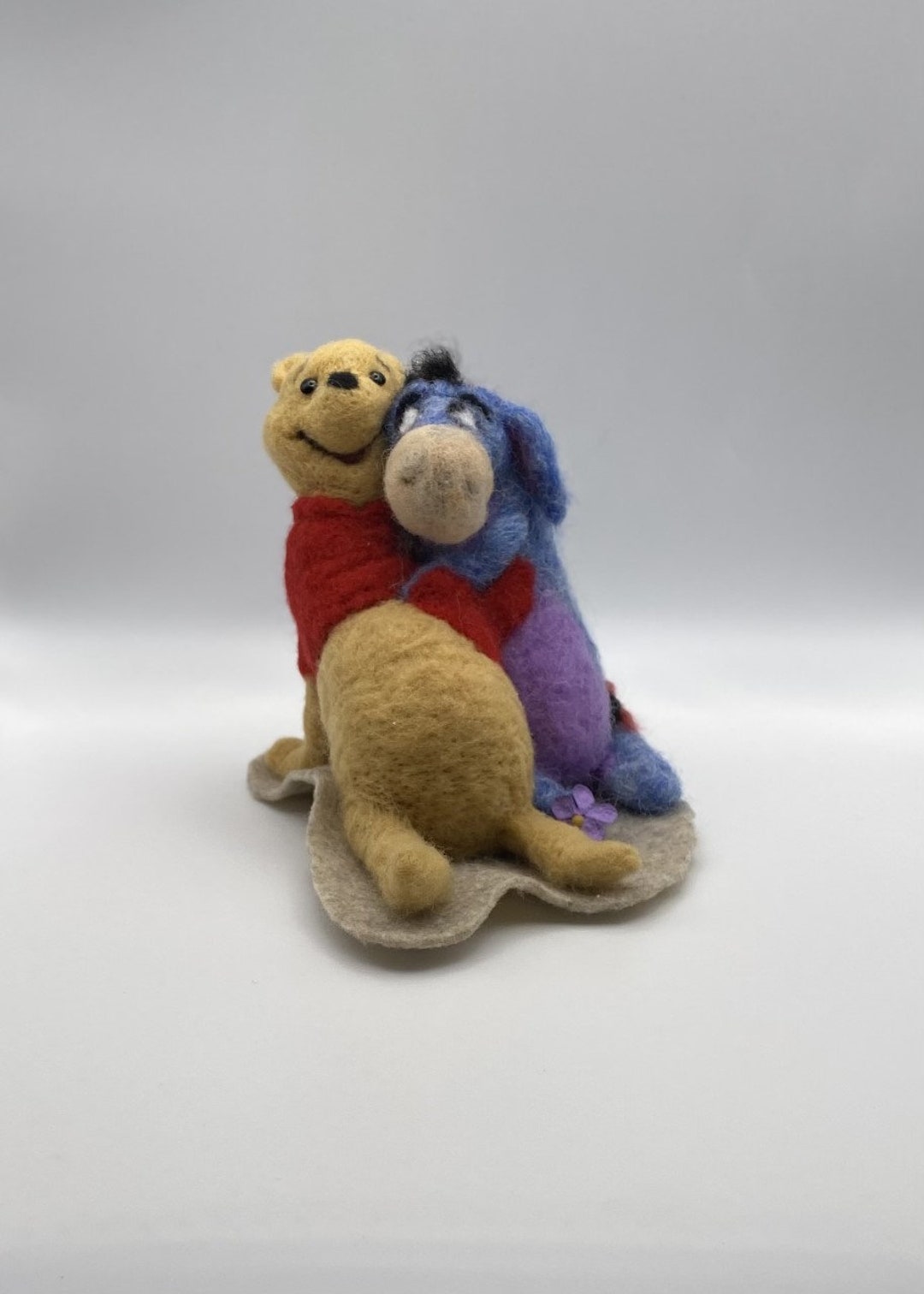 Needle Felted Wool Winnie the Pooh and Eeyore Roo Tigger Etsy