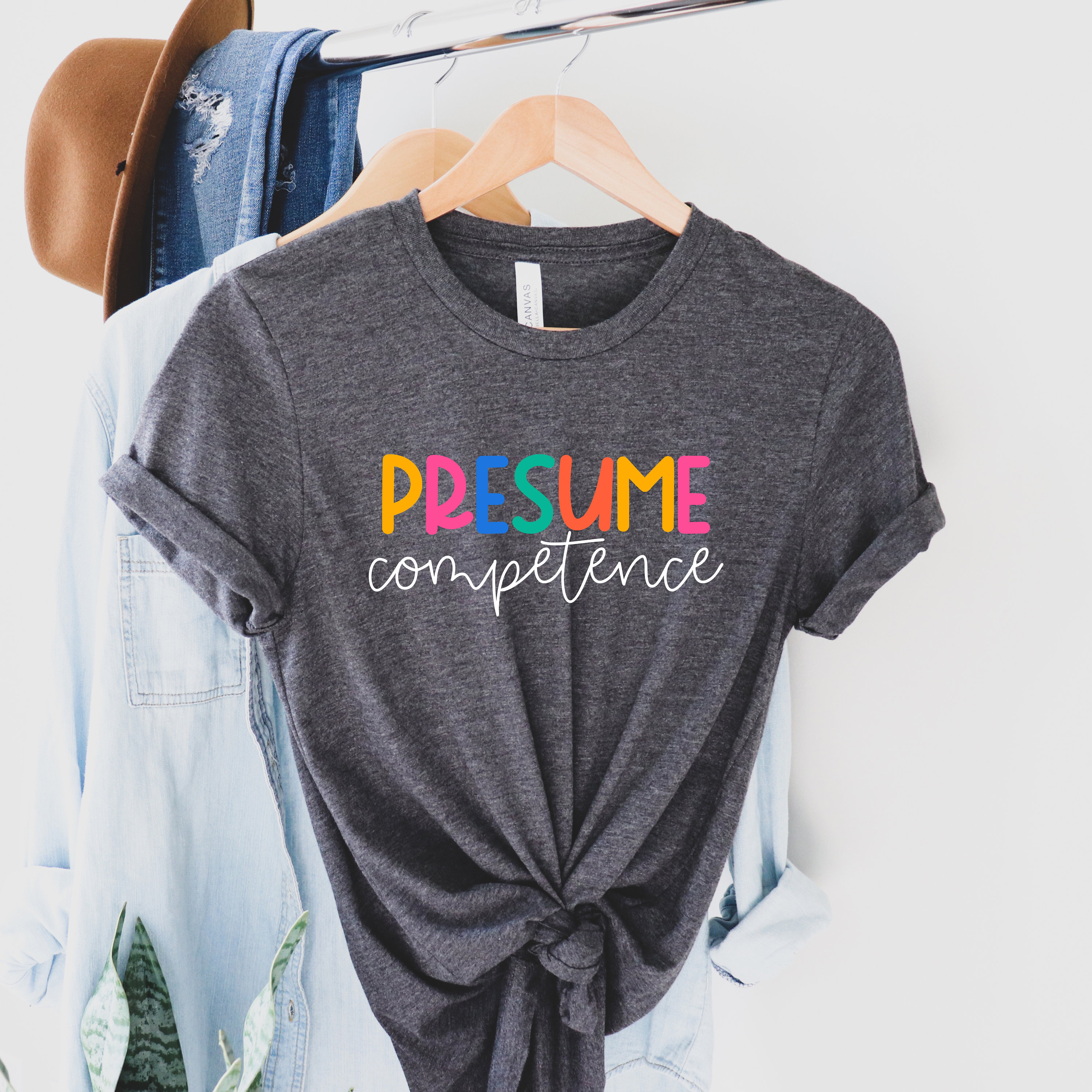 Neurodiversity Presume Competence 2 TShirt Professional Ed Teacher Social Worker Special Needs...