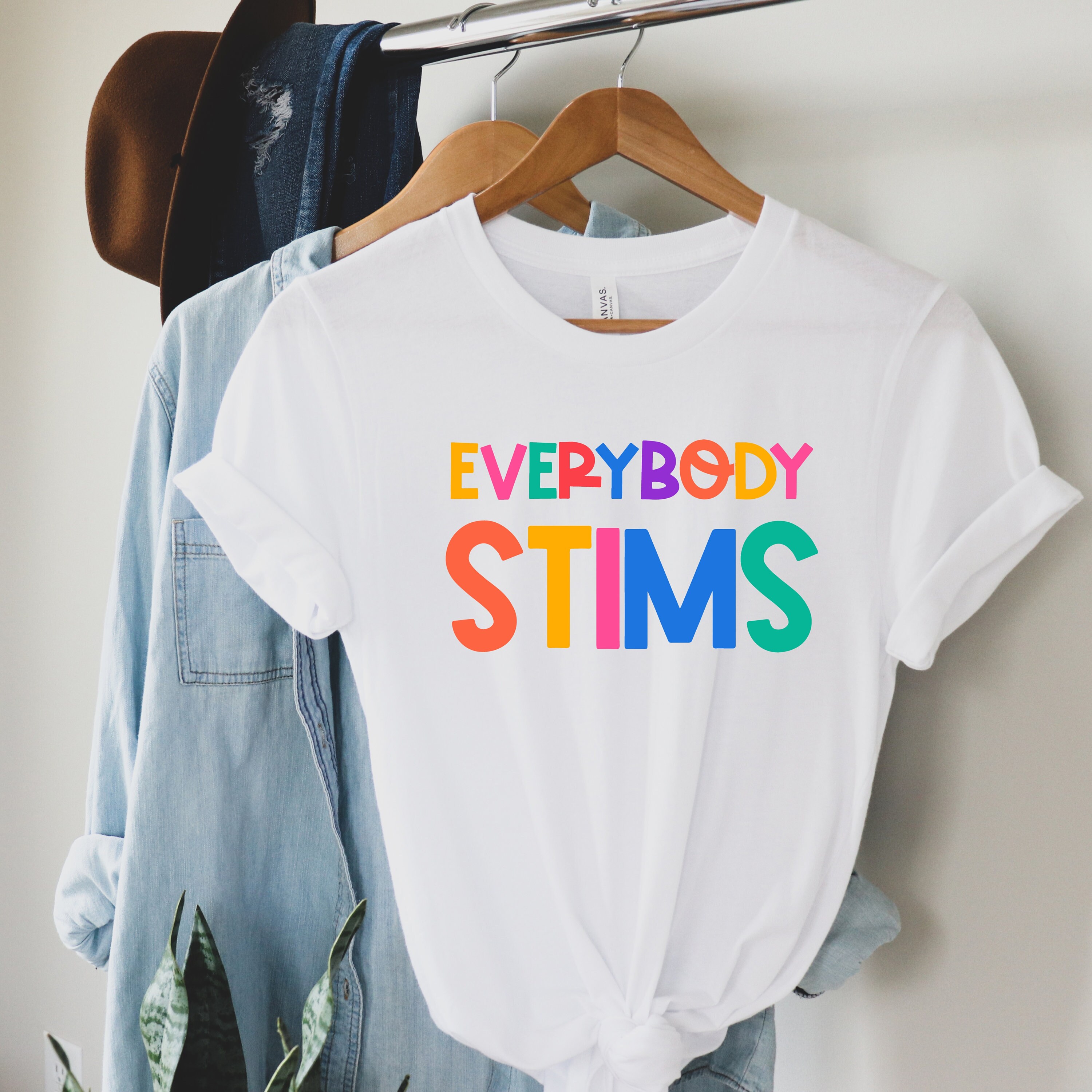 Everybody Stims T-Shirt Autism Special Ed Teacher Mom Gift Acceptance Disability Dyslexia