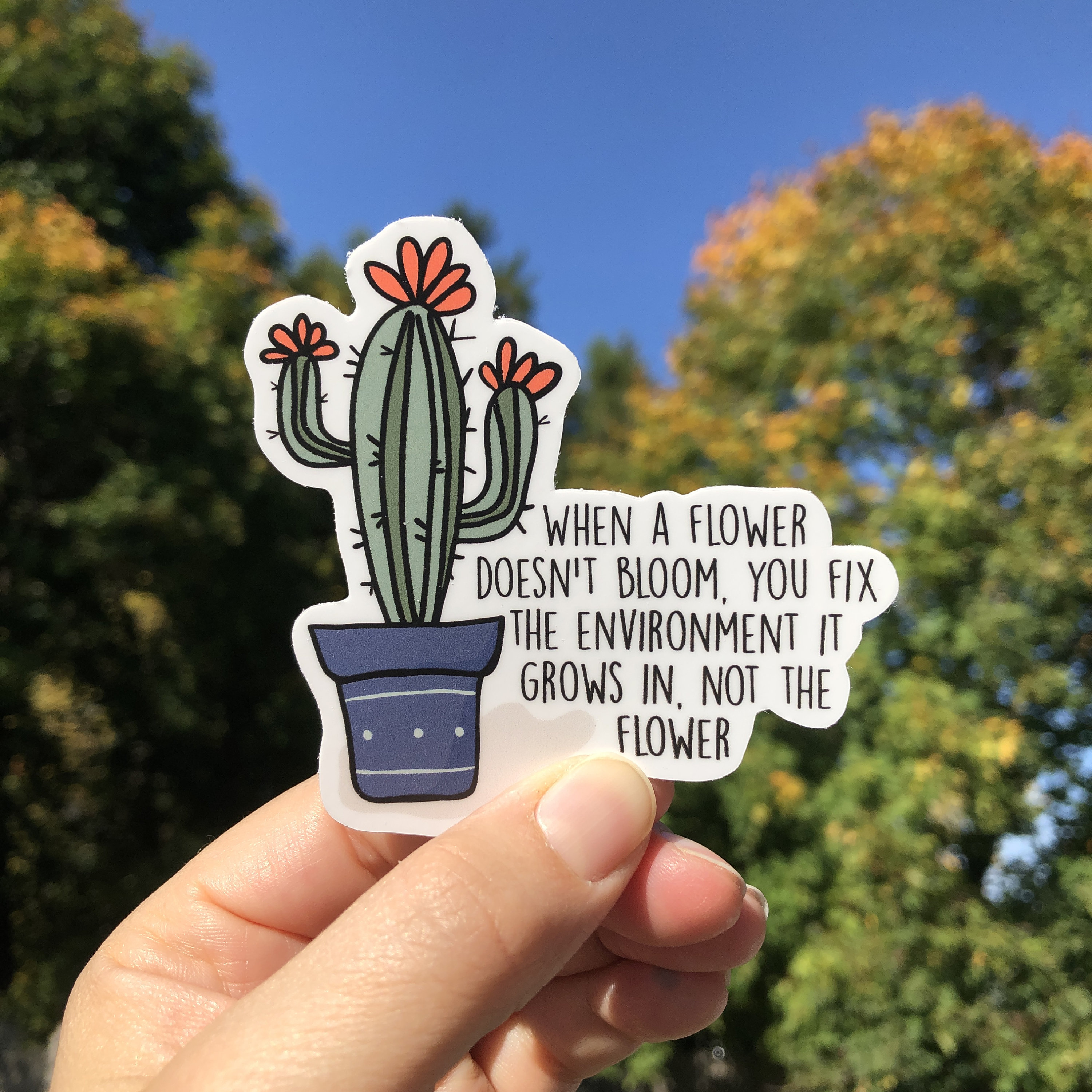 When A Flower Doesn't Bloom Vinyl Sticker 3x3 Etsy