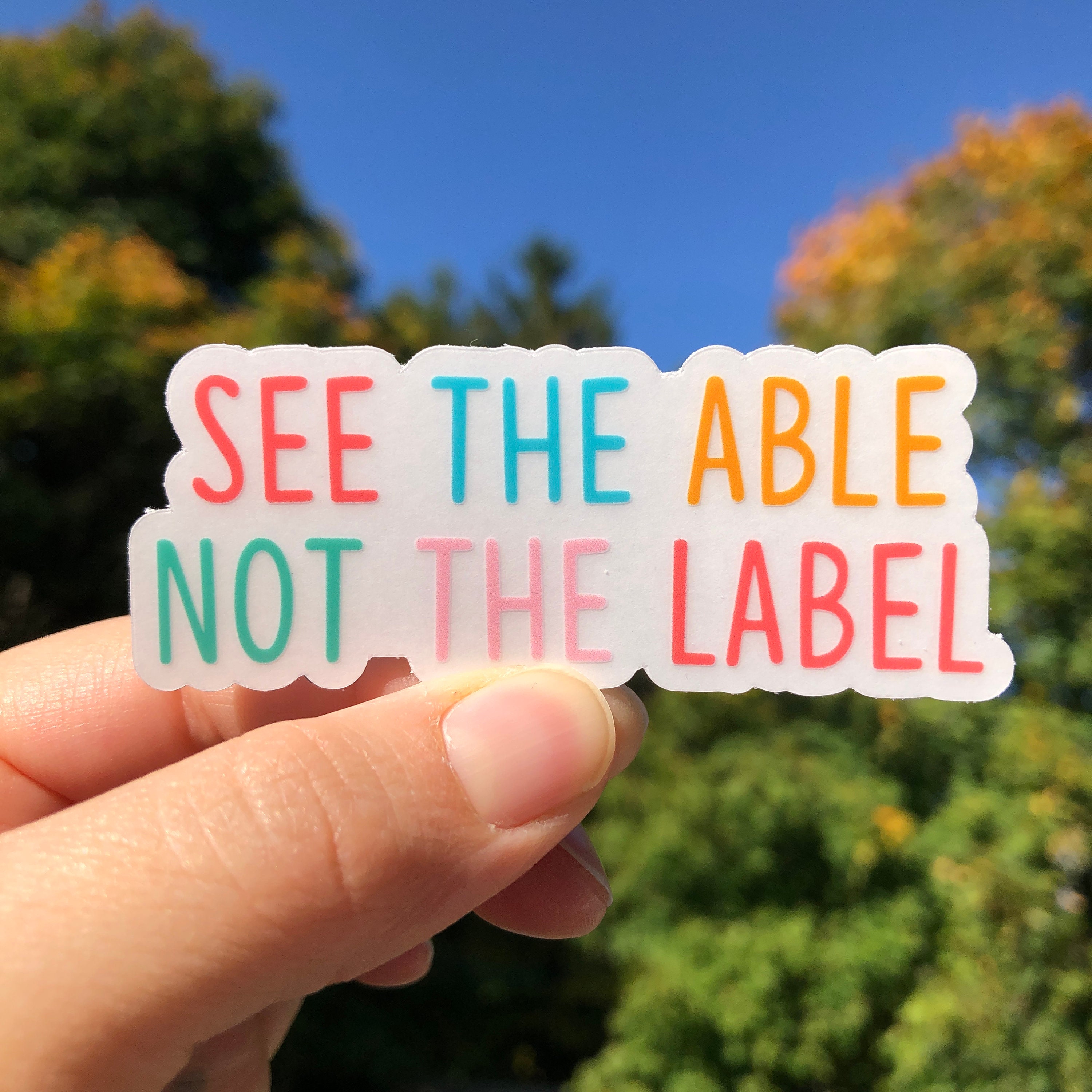 See The Able CLEAR Vinyl Sticker Car Decal Autism Awareness Special N…