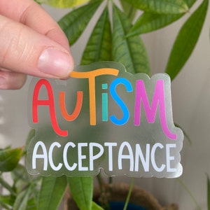 Neurodiversity Autism  3 CLEAR 3"x2" Autism  Special Needs Mom Special Ed Teacher Gift ABA  SLP Sticker Gift  Dyslexia