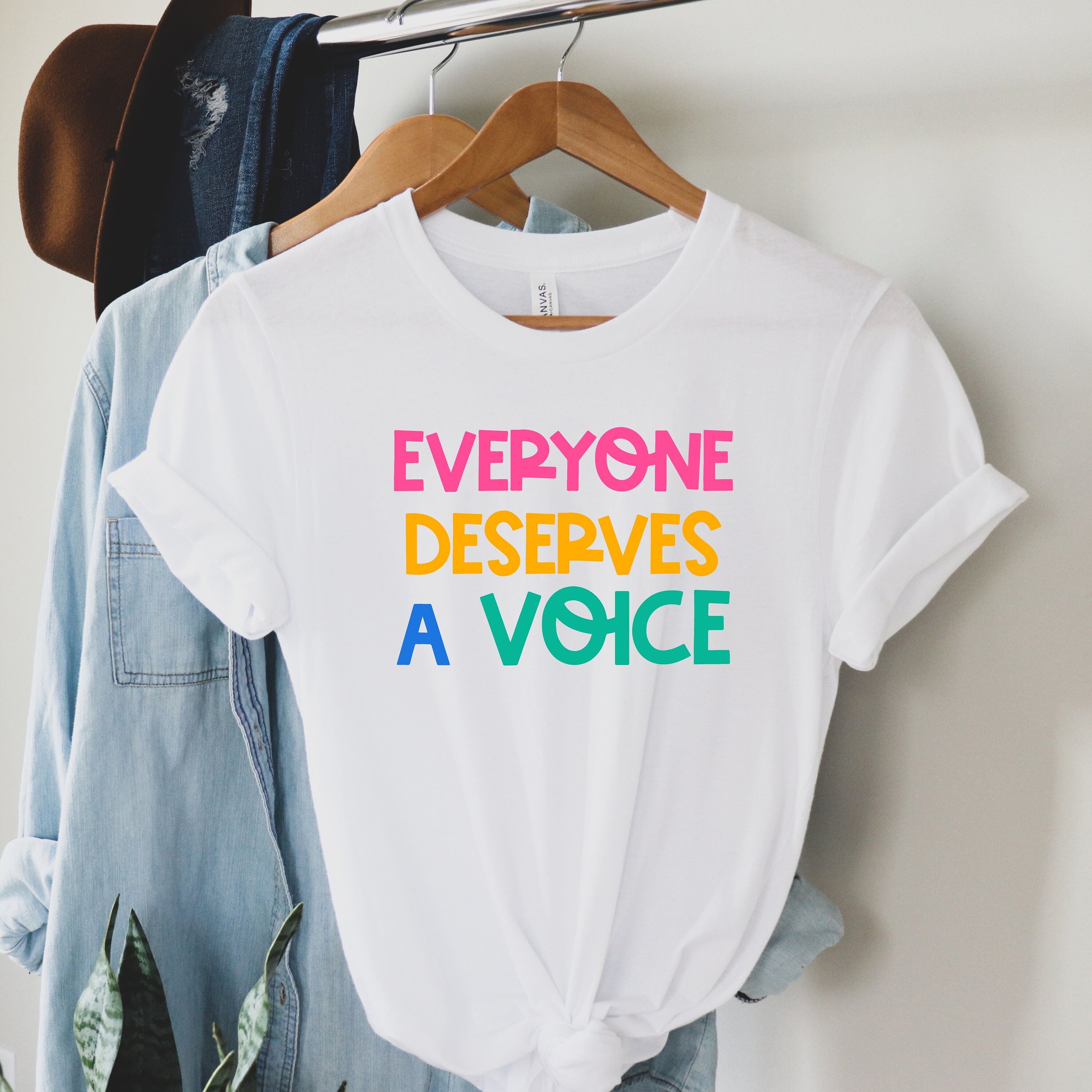 Everyone Deserves A Voice TShirt Autism Special Ed Teacher Mom Gift Acceptance...