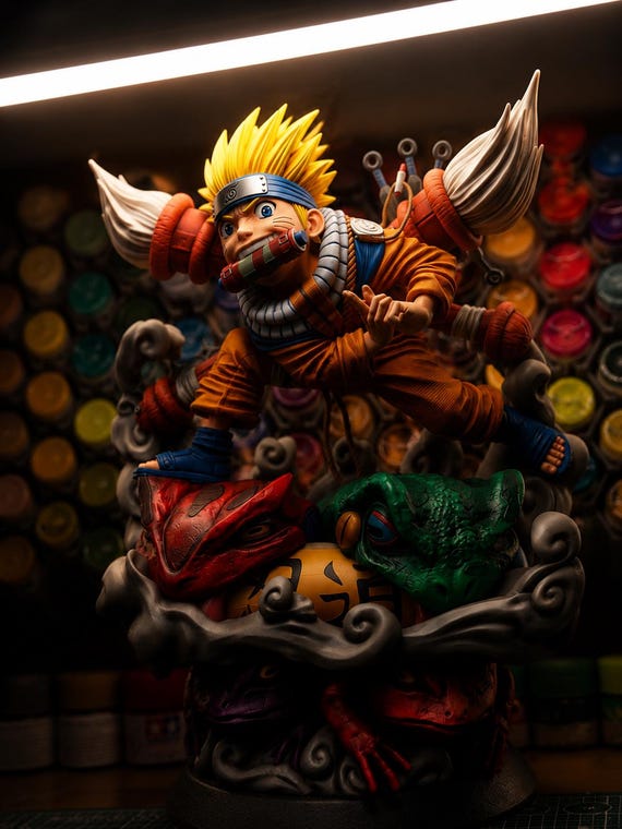Naruto Uzumaki Resin Statue | Hand-Painted Anime Garage Kit, Naruto Shippuden Display
