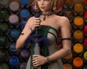 Figura de la Princesa Zelda de The Legend of Zelda [Pintada/Kit GARAGE]