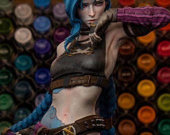 Figura de Jinx Arcane de League of Legends [Pintada/Kit GARAGE]