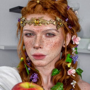 Idunn Lace Front Wig Including Hair Accessories and Flowers, Boho Hair, Bridal Wig, Shieldmaiden Wig, Synthetic Wig, Cosplay Wig, Custom Wig