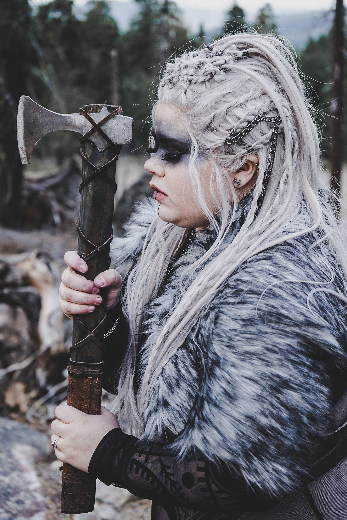 Lagertha: Legend Lace Front Braided Wig Including Hair Accessories, Cosplay Wig, Larp Wig, Custom Wig, Bridal Wig, Viking Wig