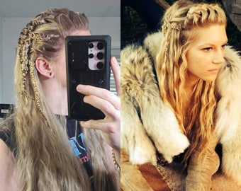 Lagertha: Vikings (Season 2) Lace Front Braided Wig Including Hair Accessories, Cosplay Wig, Synthetic Wig, Vikings TV Show Wig