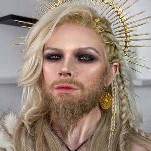 Baldur Lace Front Wig Including Hair Jewellery, Cosplay Wig, Larp Wig, Viking Wig, Bridal Wig, Elven Wig, Custom Wig, Braided Wig