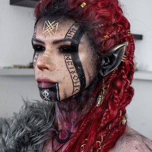 Lagertha: Warrior Lace Front Braided Wig Including Hair Accessories, Cosplay Wig, Larp Wig, Synthetic Wig, Elven Wig, Dutch Braids