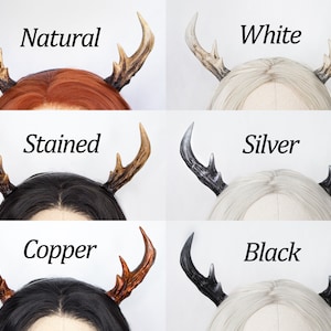 READY TO SHIP Medium Antlers Headband, Larp, Cosplay Horns, Faux Horns, Shaman, Pagan, Animal Horns, Gothic Horns, Roe, Deer, Costume Horns