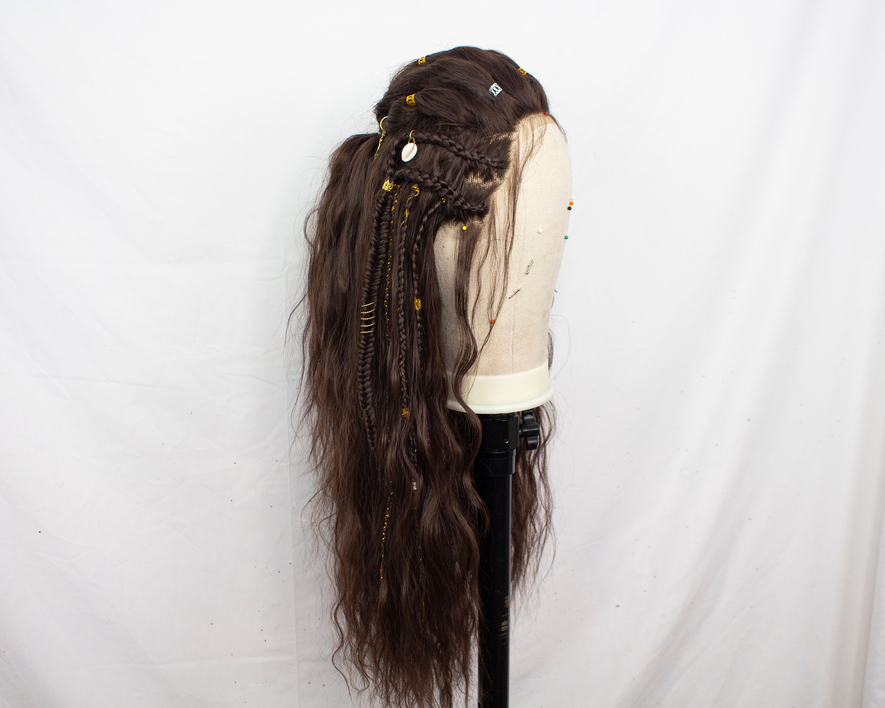 Moon Elf Lace Front Wig Including Hair Accessories Viking Etsy