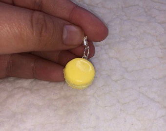 Light Yellow Macaron - Polymer Clay Charm / Miniature food