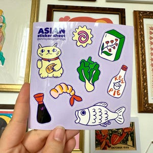 asian sticker sheet