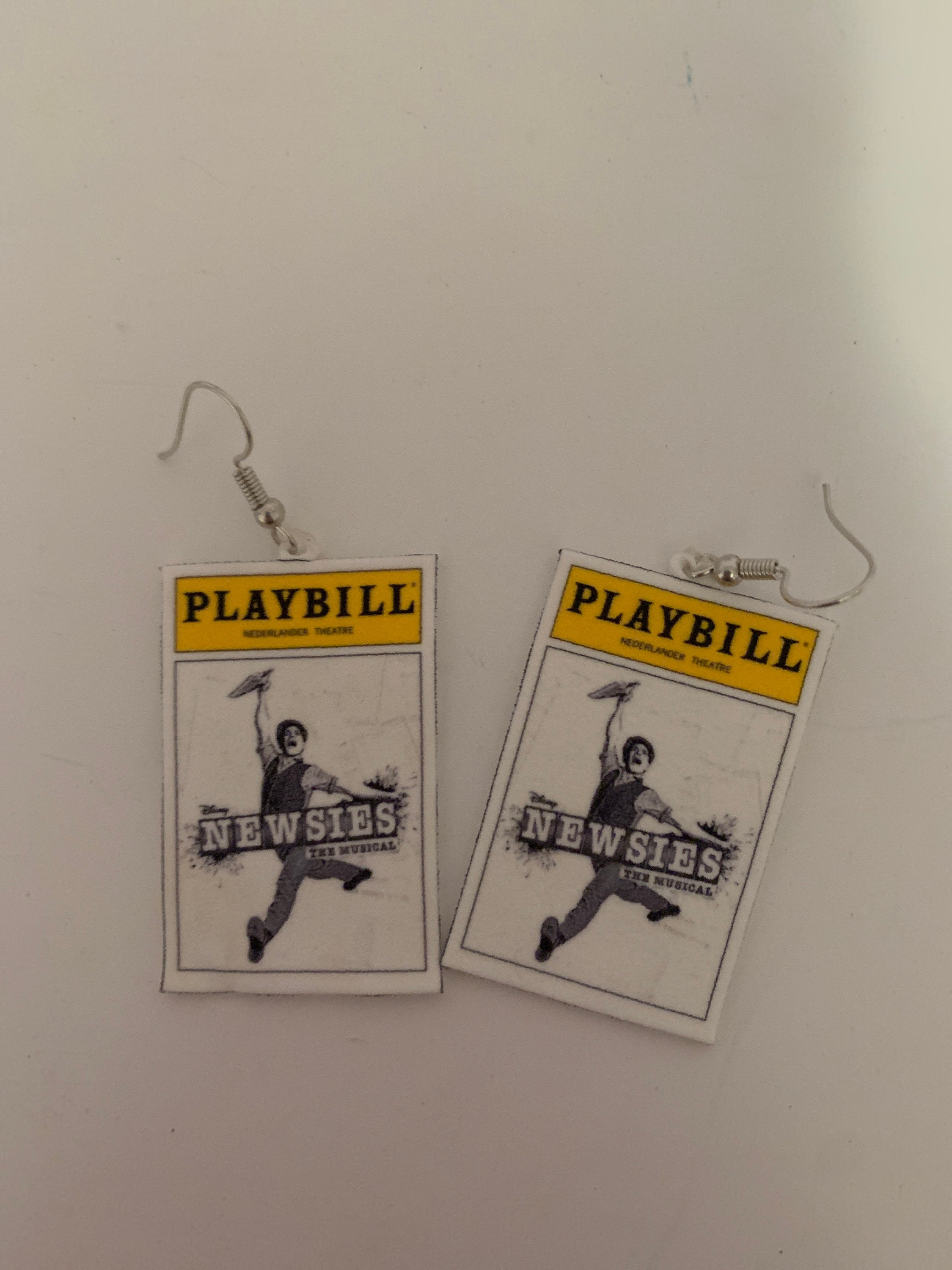 Newsies Broadway Playbill Earrings Etsy